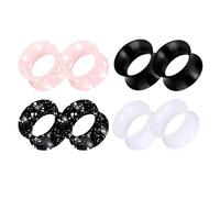GUSXPPD 4 Pares Silicona Oído Túneles Tapones, Silicona Carne Túneles, Oído Túnele Strectchers, Doble Flared Expander, Flexible Carne Túnel Tapones, Expander Piercing Joyería 6-25MM (18mm)