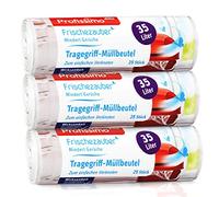 Gut & Günstig trgegriff - Bolsas de basura de 25 L (30 unidades, 3 unidades, resistentes al desgarro y a los líquidos, 3 x 30 unidades)