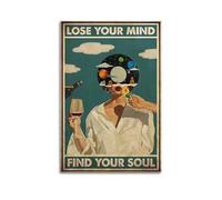 GUTAITER Lose Your Mind - Póster de arte inspirador, vintage, atractivo, retro, impresiones en lienzo para habitación, estética de habitación, 50 x 75 cm, estilo sin marco, estilo 2