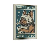 GUTAITER Póster de pared retro con texto en inglés "Don't Tell Me What To Do", para decoración de habitación, 40 x 60 cm, estilo marco