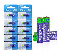 GutAlkaLi 10 Pilas alcalinas de 27 A 12 V, batería de Alto Voltaje 27 A 12 V Mini V27A LR27A MN27 L828 A27 12 V batería de 12 V, hasta 3 años de Vida útil