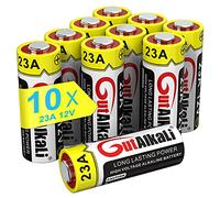 GutAlkaLi 23A MN21 Alcalino Batería 12V sin Mercurio, 10 piezas en Pack Multi-Economía (A23/V23GA / LRV08/8LR932) diseñada para mandos a distancia, campanas inalámbricas y sistemas de seguridad