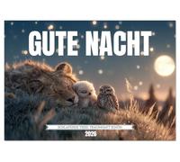 GUTE NACHT - Schlafende Tiere, traumhaft schön (Tischkalender 2026 DIN A5 quer), CALVENDO Monatskalender: Schlafende Tiere und süße Tierbabys als ... Harmonie und eine Portion Ruhe.