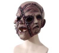 Gutecomuik Máscara de Terror de Halloween de 3 Caras, Máscara de Halloween Súper Suave y Espeluznante, Disfraz de Cosplay del Demonio Malvado, Disfraz de Truco o Trato, Juego de Desafío de Terror