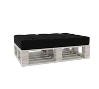 Gutekissen® Cojines para paletas Cojines Acolchados con Botones, Cojines para paletas Cojín de Asiento Cojín de Respaldo PFG Acolchado (Cojín del Asiento 120x50, Negro)