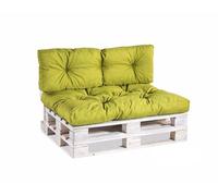 Gutekissen® Cojines para Palets - Sofá Palets Jardín - Asiento Y Respaldo - Exterior E Interior - Muebles De Palets Tamaños - PPI (Set (Asiento 120x80 +Respaldo 120x40), Color Lima)