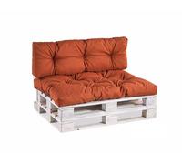 Gutekissen® Cojines para Palets - Sofá Palets Jardín - Asiento Y Respaldo - Exterior E Interior - Muebles De Palets Tamaños - PPI (Set (Asiento 120x80 +Respaldo 120x40), Naranja)