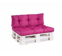 Gutekissen® Cojines para Palets - Sofá Palets Jardín - Asiento Y Respaldo - Exterior E Interior - Muebles De Palets Tamaños - PPI (Set (Asiento 120x80 +Respaldo 120x40), Pink)