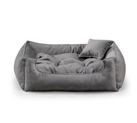 Gutekissen® Exklusiv Stoff Hundebett Hundeliege Hundekissen Hundeliege Hundeliege Hundeliege - Langlebige Materialien und hohe Qualität Basel XS-3XL (3XL-130x110, Antracita)