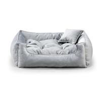 Gutekissen® Exklusiv Stoff Hundebett Hundeliege Hundekissen Hundeliege Hundeliege Hundeliege - Langlebige Materialien und hohe Qualität Basel XS-3XL (M-80x65, Gris)