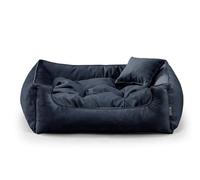 Gutekissen® Exklusiv Stoff Hundebett Hundeliege Hundekissen Hundeliege Hundeliege Hundeliege - Langlebige Materialien und hohe Qualität Basel XS-3XL (S-65x55, Azul Oscuro)