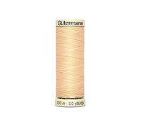 Gutermann 2t100/6 | 6 de melocotón ligero 100% de coser todo el hilo de coser | 100 m