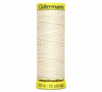 Gutermann 4011 - Hilo de lino (50 m), color blanco