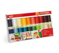 Gutermann 734610-1 Juego de Hilos para Coser (100 m x carretes de 20 Unidades), Brights populares