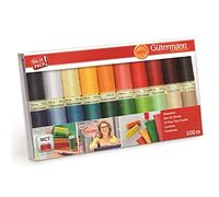 Gutermann Creativ Coselotodo - Juego de 20 bobinas de 100 m, 100% poliéster, costura a mano y a máquina, universal, colores Inge