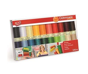 Gutermann Creativ Coselotodo - Juego de 20 bobinas de 100 m, 100% poliéster, costura a mano y a máquina, universal, colores Inge