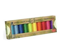 Gutermann Creativ Coselotodo - rPET 100% Poliéster Reciclado, 100m 10 bobinas, costura a mano y a máquina, universal, colores vivos