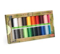 Gutermann Creativ Coselotodo - rPET 100% Poliéster Reciclado, 100m 20 bobinas, cosido a mano y a máquina, colores surtidos