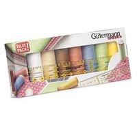 Gutermann Creativ Hilo 100% Algodón - Juego de 8 Bobinas de 100 m + Regla Universal Omnigrid 3 x 15 cm, Colores Surtidos