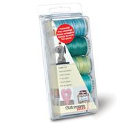 Gutermann Embroidery 12 - Juego de carretes de Hilo para Coser a máquina (100% algodón), Colores fríos