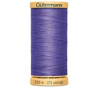 Gutermann Hilo de algodón Natural, 273 Yardas, Violeta Parma, Acrílico, 2.79x5.58x2.79 cm, 250
