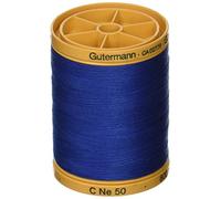 Gutermann Hilo de algodón natural sólido 876yd, azul real