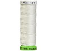 Gutermann Hilo de poliéster Reciclado, 110 m, Nu Blanco