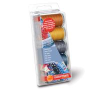 Gutermann Jeans - Juego de hilos de costura, 5 bobinas, tonos vaqueros
