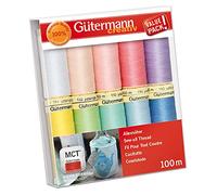 Gutermann - Juego de hilos (100 m), multicolor