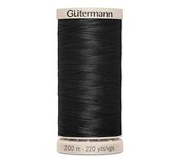 Gutermann mano Quilting Hilo de costura encerado 200 M negro 5201 - por bobina