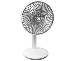 GUTFELS Ventilador de mesa VENTI 3010 R, 15 cm de diámetro, ventilador USB con batería de 4000 mAh, control táctil, 4 velocidades