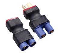 Gutol 2 conectores T-Plug a Deans a EC3, adaptador T EC3 macho/hembra a macho/hembra, para baterías LiPo de radiocontrol.