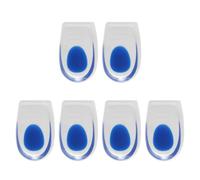 Gutol 3 pares de taloneras de gel, almohadillas acolchadas, plantillas azules para el talón, almohadillas de gel para la fascitis plantar, silicona