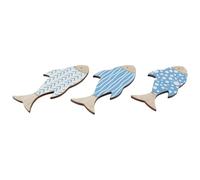 Gutol 3 Piezas De Decoración Costera De Peces De Madera, Decoración Vintage De Casa De Lago Con Temática De Playa Para El Hogar, Baño Y Sala De Estar.