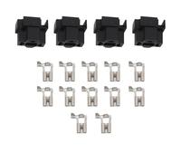 Gutol 4 conectores de faros H4 de 3 pines, enchufes conectores, 12 terminales para adaptadores de conexión de bombillas H4, negros.