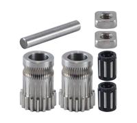 Gutol 7 engranajes de extrusor de doble accionamiento de acero inoxidable - Compatibles con i3 MK2/MK3, Ender 3 V2 Pro, Ender 5, Wanhao D9, Anet E10, Geeetech A10