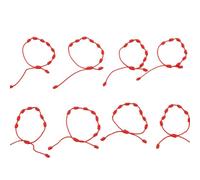 Gutol 8 pulseras de hilo rojo, pulsera protectora ajustable con cordón de amuleto de la Cábala para mujeres y niñas, pulsera de la suerte