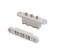 Gutol Contacto de puerta con cerradura eléctrica de 3 pines, conector de 3 pines, material resistente, fácil instalación, color blanco