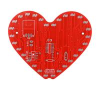 Gutol Kit de práctica de soldadura con forma de corazón RGB, proyecto de circuito con filamento Love, kit electrónico DIY para estudiantes, ideal para la educación navideña.