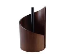 Gutol Soporte De Papel Higiénico De Madera Para Encimera Con Base Redonda De Madera Y Soporte De Hierro. Fácil De Usar Con Una Sola Mano. Admite Rollos Jumbo Y Mega (marrón).
