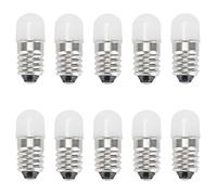 GutReise Bombillas LED E10 6V blanco frío, 10 bombillas LED de rosca en miniatura AC/DC E10, 0,5 W, 65 lm (6 V, blanco frío)