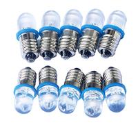 GutReise DC 10pcs E10 3V Azul Spot bombilla LED Lámparas Light Bulbs +10pcs E10 Base