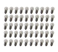GutReise DC 50 piezas E10 2,5 V 0,3 A luz blanca cálida foco Bombillas Miniatura Base de tornillo