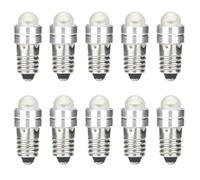GutReise E5 (E5.5) Bombillas LED, 10PCS E5 Lámparas de bulbo de tornillo DC12V Blanco frío 0.2Watts 6-7Lm (12V, Cold White)