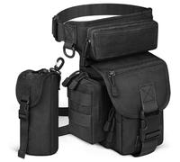 Gutriff Riñonera de Marcha Deportiva y de Pernera para Hombre y Mujer, Bolsa Deportiva de Pierna para Deporte, Ciclismo, Moto y Trabajo