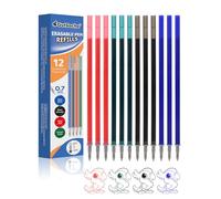 GutSache 12 Recambios Borrables para Legami, Tinta Sensible al Calor, Tinta de Gel Térmica y Borrable de Colores - Ideal para Oficina, Escuela y Creatividad