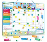 GutSache Tablero de Recompensas para Niños [100 Tareas, 360 Imanes], Planificador Semanal Montessori, Borrable, Ayuda TDAH, Planificador Semanal Magnético para Niños a Partir de 3 Años