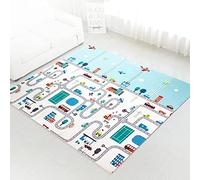 Gutsbox Alfombra de Juegos para Bebés Reversible Alfombra Gateo Infantil Impermeable XPE Colchoneta Infantil Plegable, No tóxico, Sin BPA, 180 x 150 x0.5cm