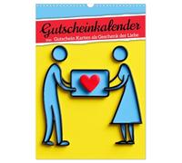 Gutscheinkalender - Gutschein Karten als Geschenk der Liebe (Wandkalender 2026 DIN A3 hoch), CALVENDO Monatskalender: Geschenk für Freundin, Freund ... als Liebesgeschenk für Frauen und Männer.