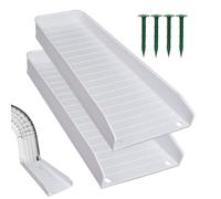 Gutter Splash Guards - Rain Gutter Guard Tably Extender para drenaje de agua, duración del techo de Diverter, para evitar la erosión del suelo con clavos para la fundación de la casa y el desvío de